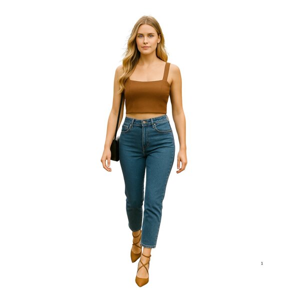 ZARA Camel Brown Faux Suede Sleeveless Top – Size S – NWOT - Picture 2 of 5